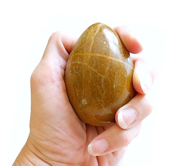 marble egg - brown - exotic home decor