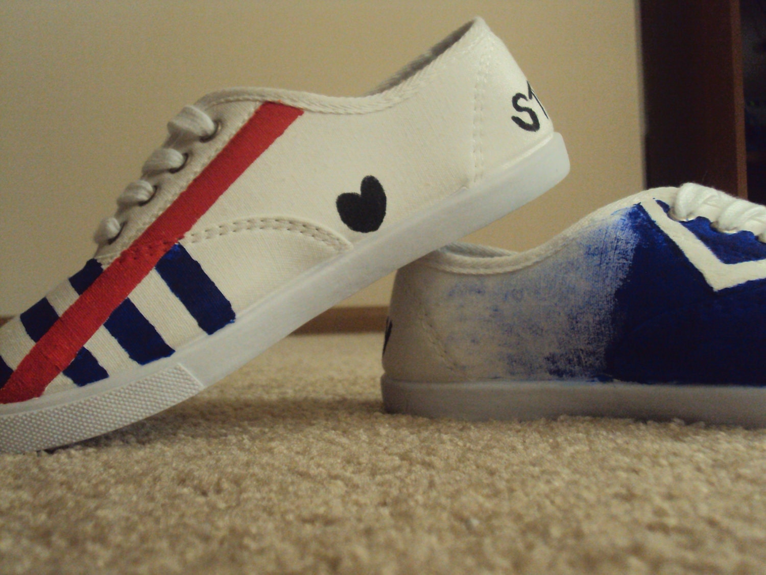 One Direction - Larry Stylinson Painted Vans (By Original Designer)