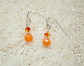 Orange Beaded Earrings