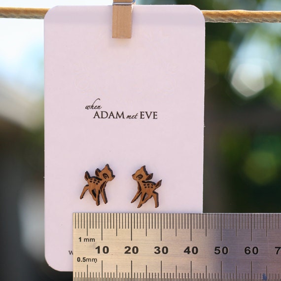 Bambi deer stud earrings