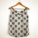 Hand printed loose linen top