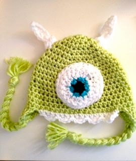 Monster Baby Beanie Crochet Pattern PDF Sizes Newborn-2 years
