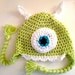 Monster Baby Beanie Crochet Pattern PDF Sizes Newborn-2 years