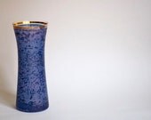 gorgeous dark stormy cloudy blue bohemia czech crystal tall slender vase