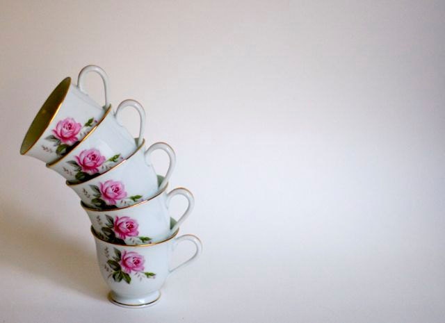 adorable japanese rose teeny tiny dainty delicate tea cups