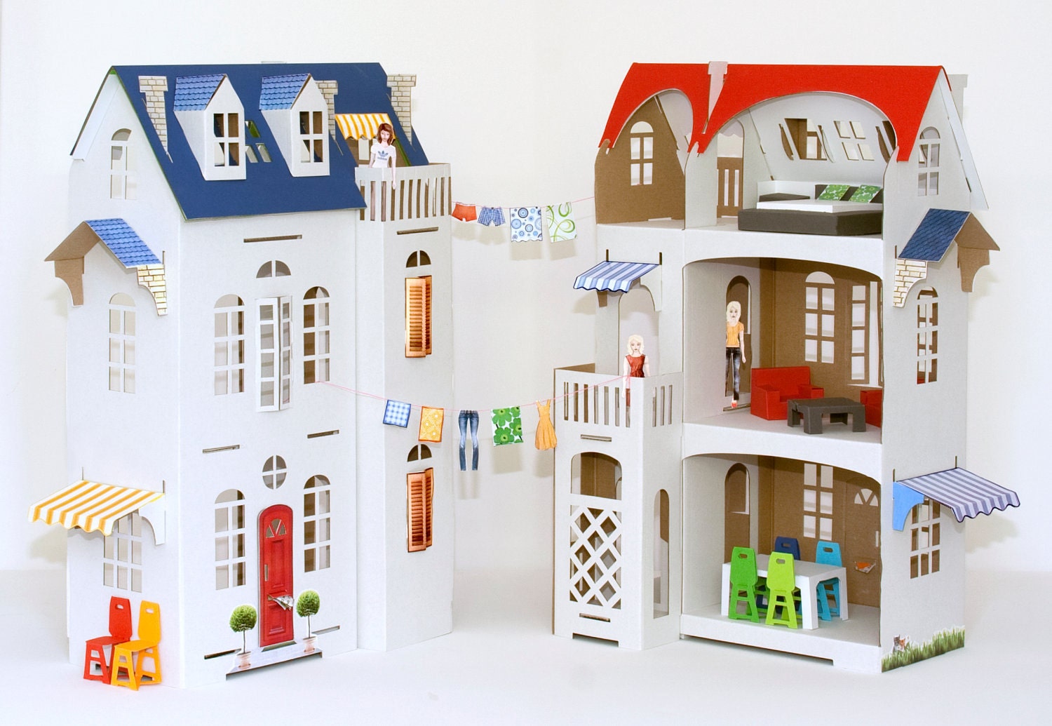 Villa Cartabianca nr 9 - Cardboard dollhouse