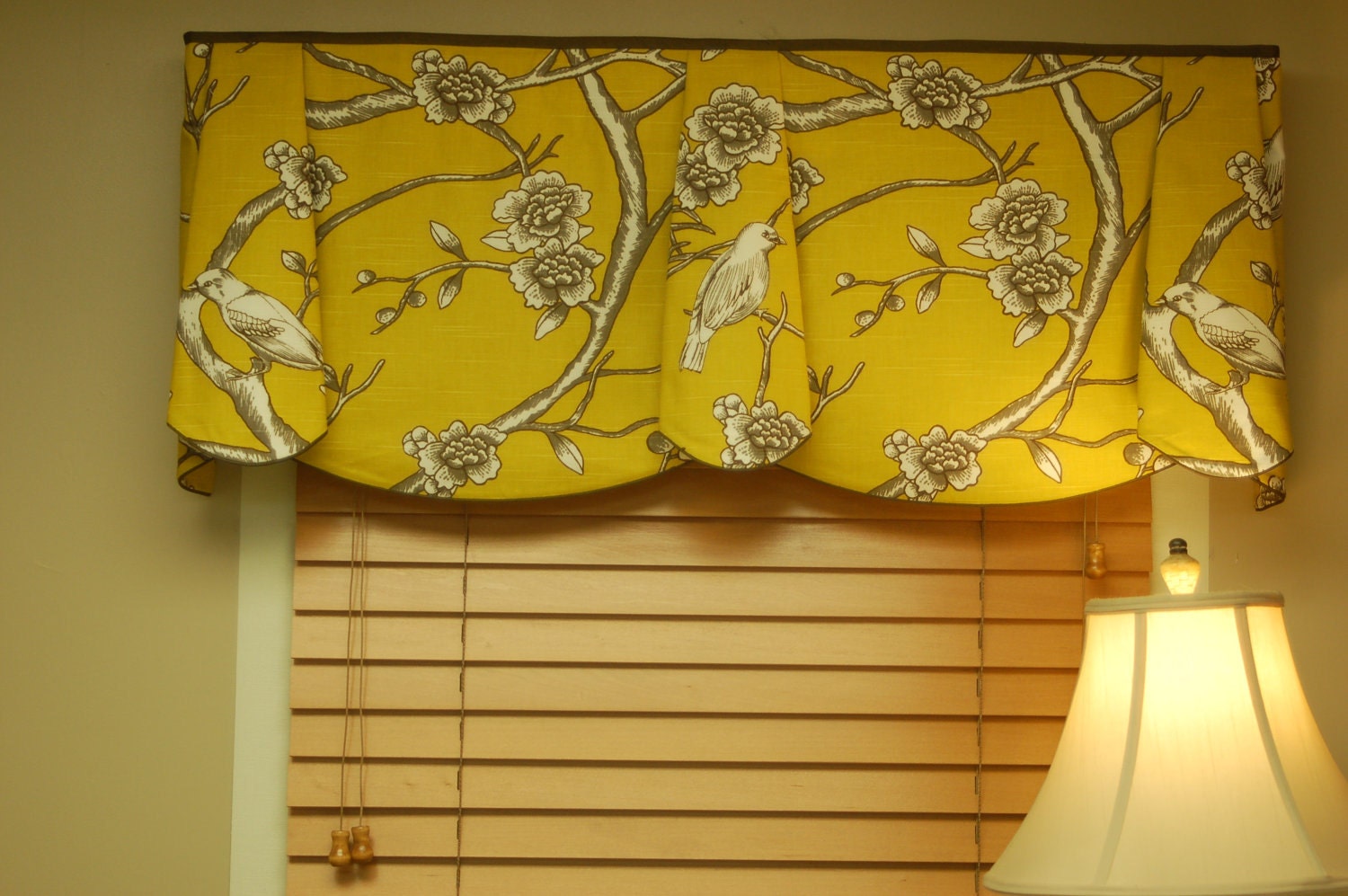 Made to Order Custom PEYTON Hidden Rod Pocket Valance to fit 67"- 86" window