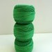coton yarn 3 balls, fine crochet,50 number,100% mercerized Egyptian cotton,green,One ball's weight is 20gr