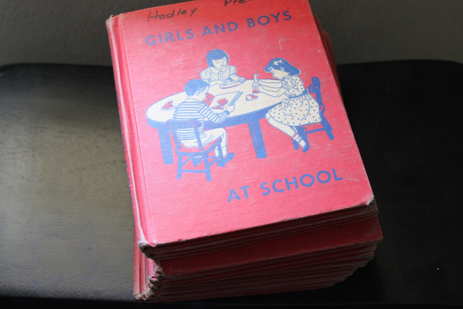 1956 Vintage Children's Book Girls And Boys At School - CultureShoppe