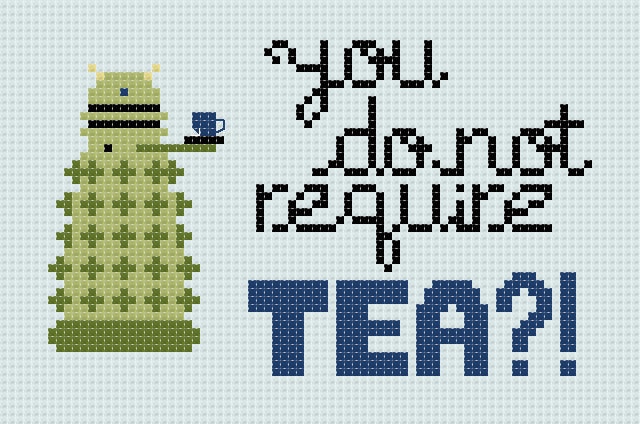 You Do Not Require TEA - Dalek - Cross Stitch Pattern