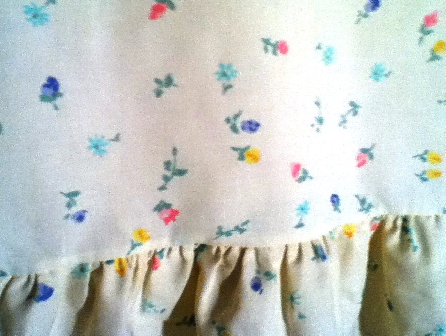 Vintage Floral Ivory Pillowcase in  Standard Size
