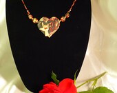 Red, Gold & Black "I love You" Necklace