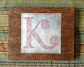 Monogram embroidered on Aluminum or Wood