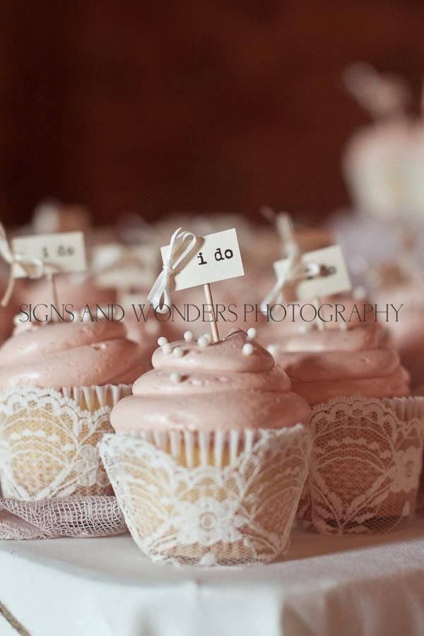 25 Real LACE Cupcake Wrappers -  Wedding, Bridal / Baby Shower, Birthday, Tea Party. Ivory, White, Brown & Green.