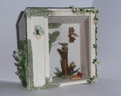 1/12th Dolls House Scale Wooden Bird Aviary with birds