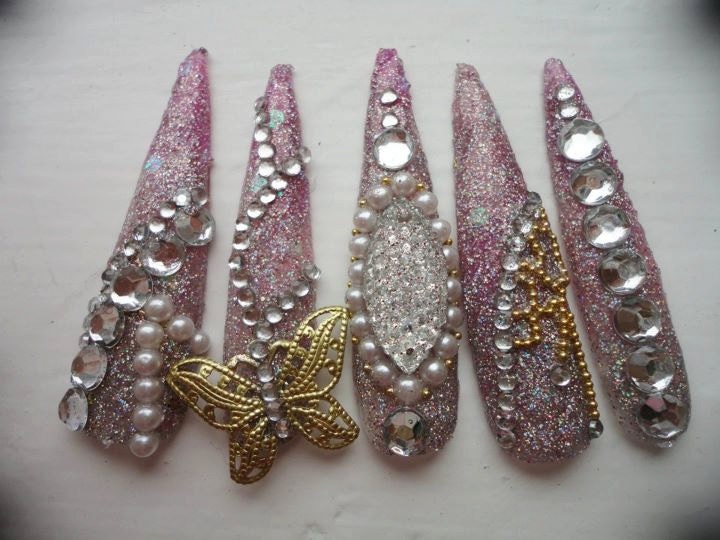 Mystical Kawaii Deco Gyaru Nails