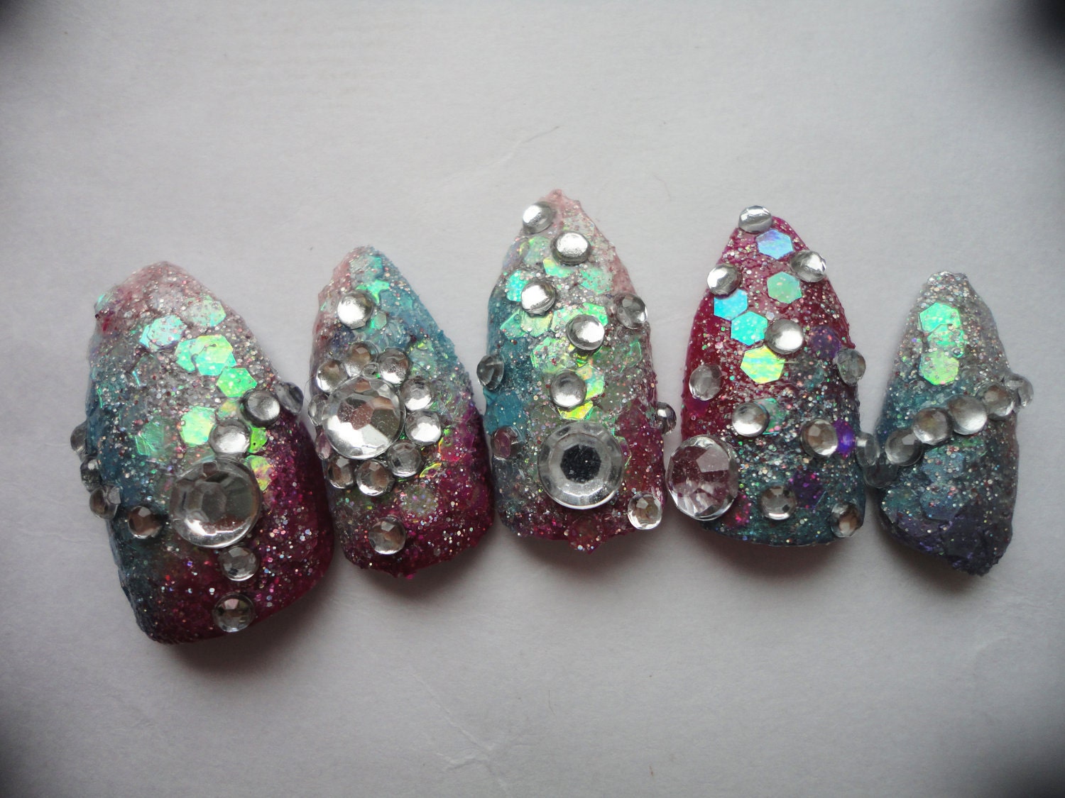 Mystical Kawaii Deco Gyaru Nails