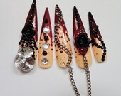 Gothic Vampire Fetish Deco Gyaru Nails