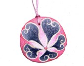 THE SECRET Painted California Sand Dollar Ornament