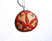 MARGARET, hand painted, California, Sand Dollar Ornament, pendant