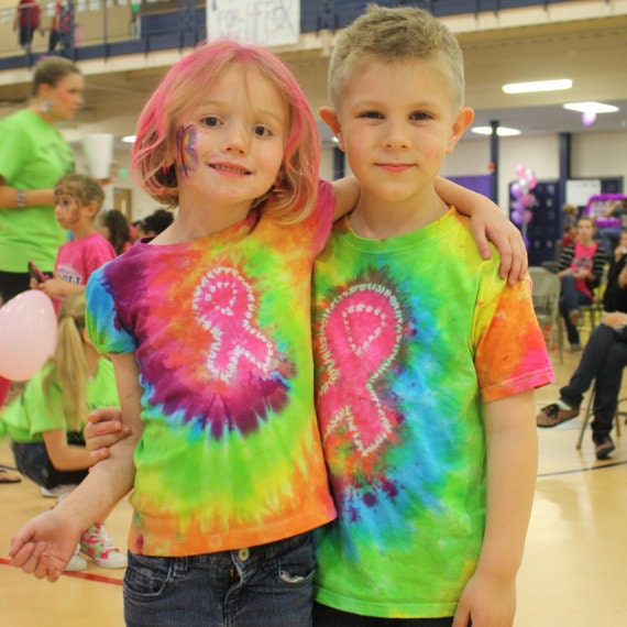 Custom Order Cancer Awareness Ribbon Tie Dye (((10 From Every Shirt Goes To Relay for LIFE)))