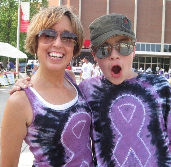 Custom Order Cancer Awareness Ribbon Tie Dye (((10 From Every Shirt Goes To Relay for LIFE)))