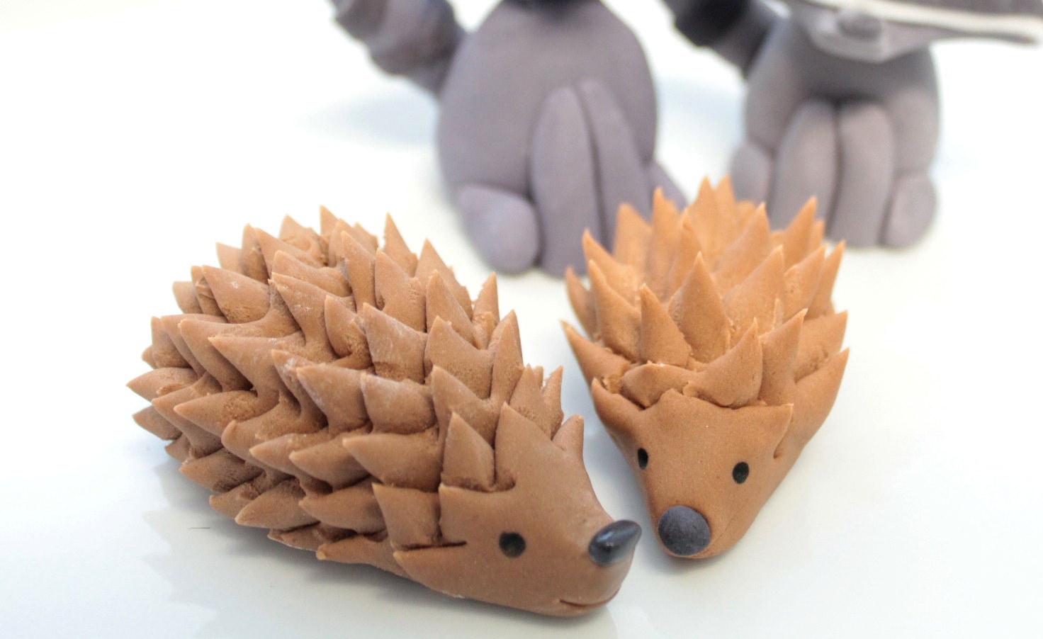 Woodland Porcupine fondant cake topper - 1 qty Edible 2.5 inch for a woodland party, camping party, birthday, wedding shower