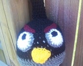 Black "Not so happy" Bird hat