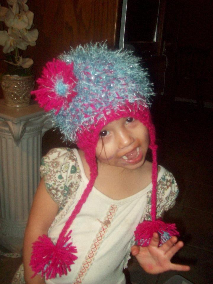 Fuzzy color splash hat
