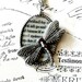 Dragonfly necklace silver ruby eyes  Handmade Graduation Gift Free US Shipping
