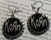 KoRn Band Bottlecap Earrings ROCK METAL