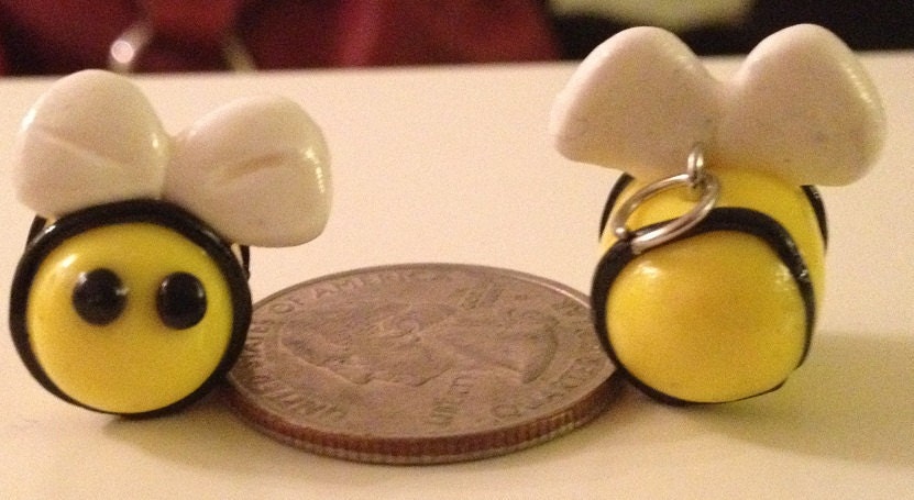 Bumblebee Charms (Handmade, Polymer Clay)