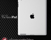 White Carbon Fibre Skin Wrap for the Apple iPad