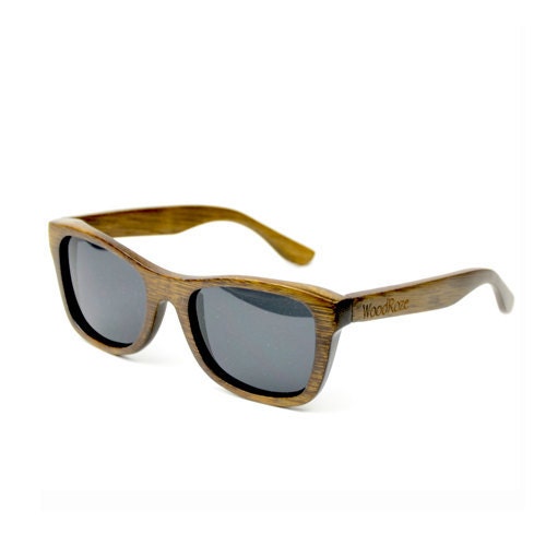 WoodRoze Wooden Sunglasses // Brown Bamboo // Polarized Grey Lens // Dozer