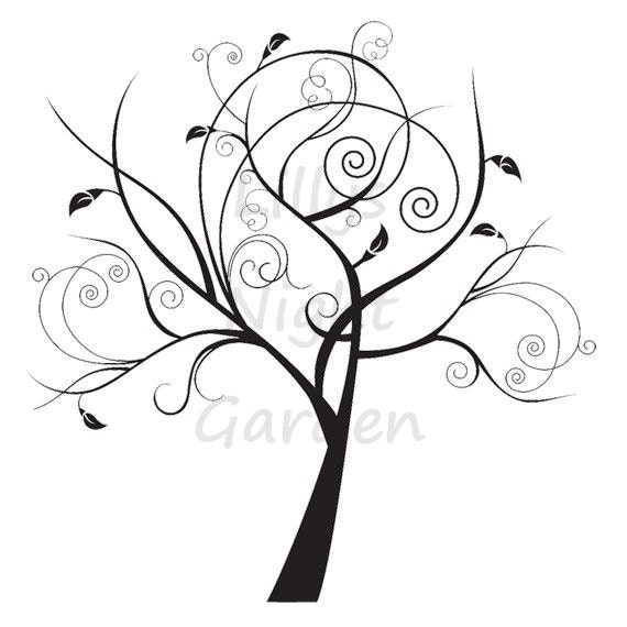 Digi Stamp, Tree, Digital Stamps, 'Chic Tree 5