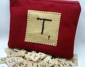 Custom Scrabble Tile Bag - Personalized - Monogram - Scrabble Game - Scrabble Lover Gift