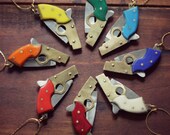 Vintage Gun Shaped Pocket Knife Necklace with Bakelite Handle