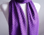 Diamond Lace Hand-Dyed Cotton Wrap in Imperial Purple