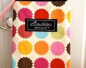 Padded Gadget Pouch iPhone iPhone 5 iPod Touch Camera Cellphone- Paint Splatter