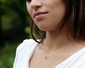 Sterling Silver Open Teardrop Necklace Slide Sliding Modern Handmade Jewelry