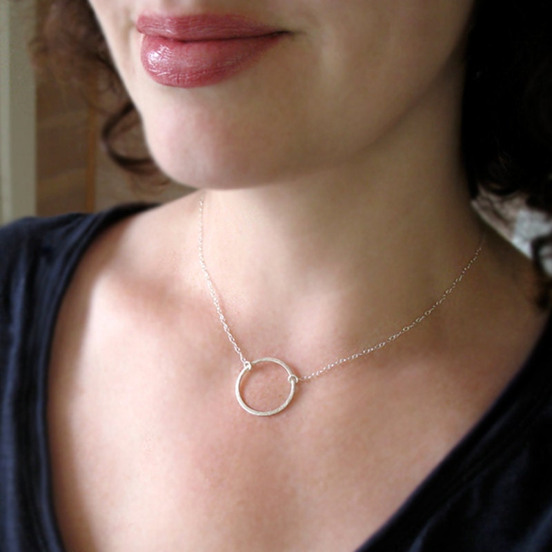Sterling Silver Possibilities Necklace Open Circle Handmade Jewelry