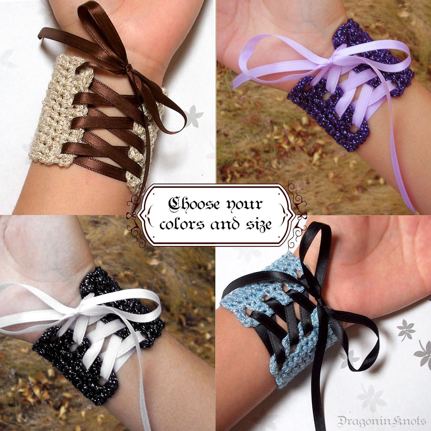 Custom Laced Cuff - Choose your colors and size