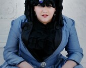 Blue Peacock Mini Bicorn Hat Party Halloween Victorian Steampunk Goth Lolita Aristocrat EGA