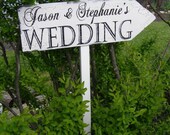 WEDDING ARROW,  Reception Arrow, Wedding Sign, Directional Arrow, BEACH Wedding, Custom Wedding Sign