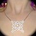 Tatted Wedding Jewelry Set - Victoriana - Pendant Necklace and Earrings