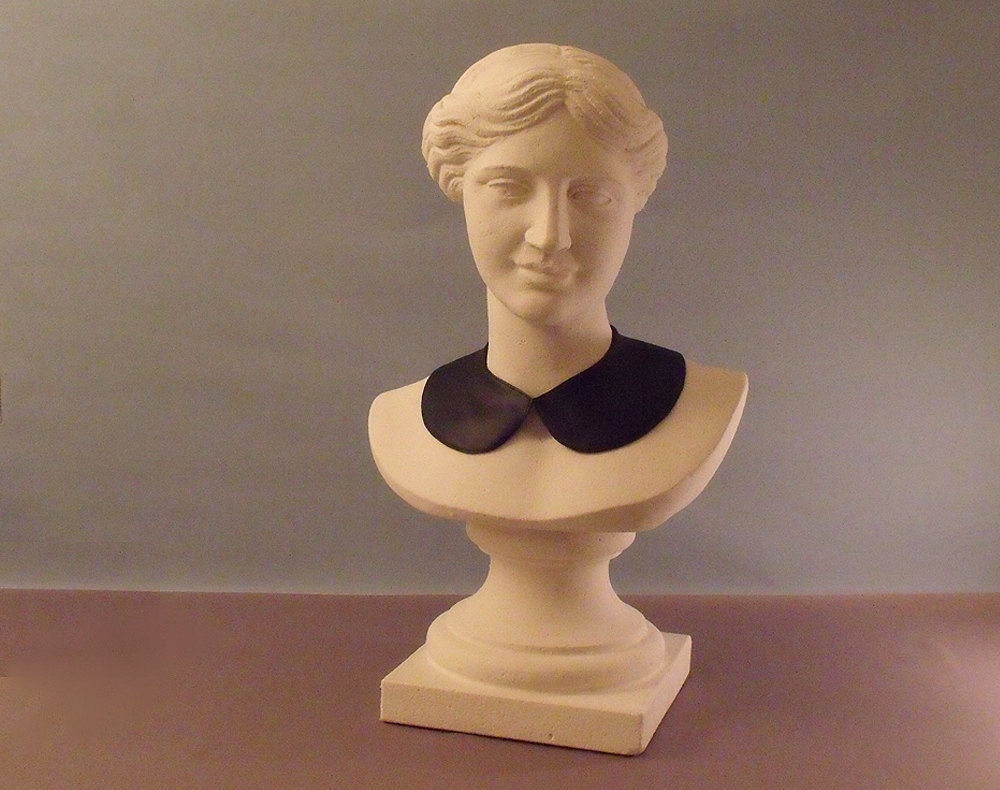 Leather peter pan collar necklace detachable removeable