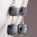 Stella - Larvikite Earrings on Sterling Silver - Black Labradorite Gemstones