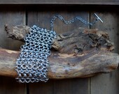 stainless steel chainmaille lace-up cuff bracelet