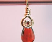 EMBRACE Stitch Marker - Copper and Pomegranate Red