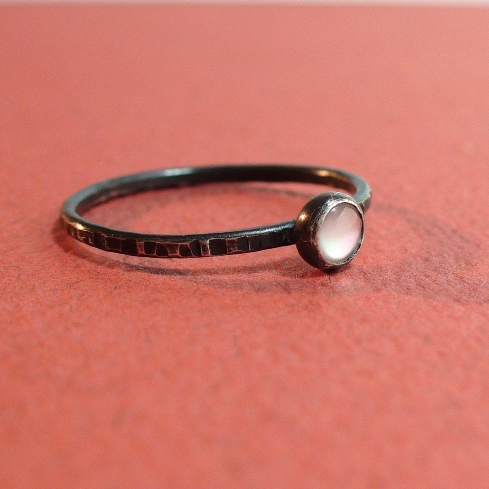 Tiny Mother of Pearl Ring